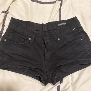 Black jean shorts. Size 26 Small.